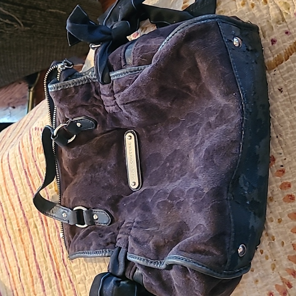 Juicy Couture black velour  small purse